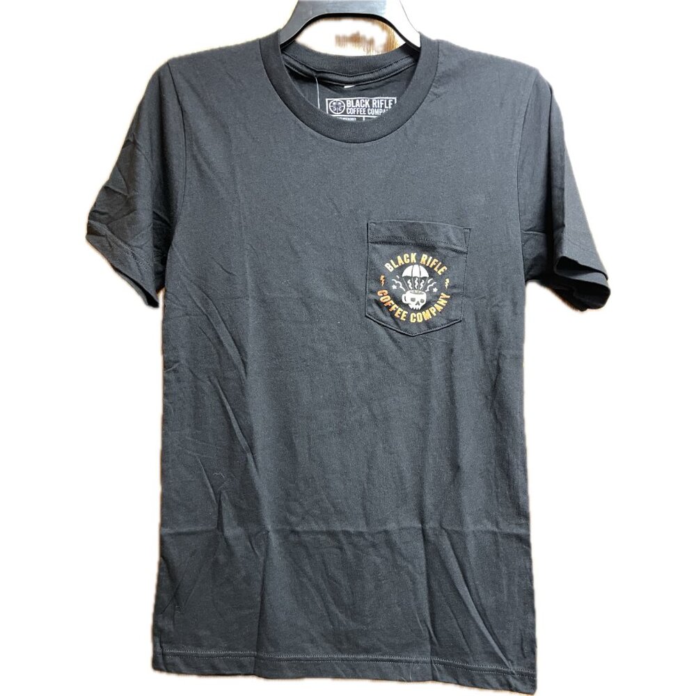 Black Rifle Coffee Tee Pocket T Shirt Black PARAMUG New with tags SMALL